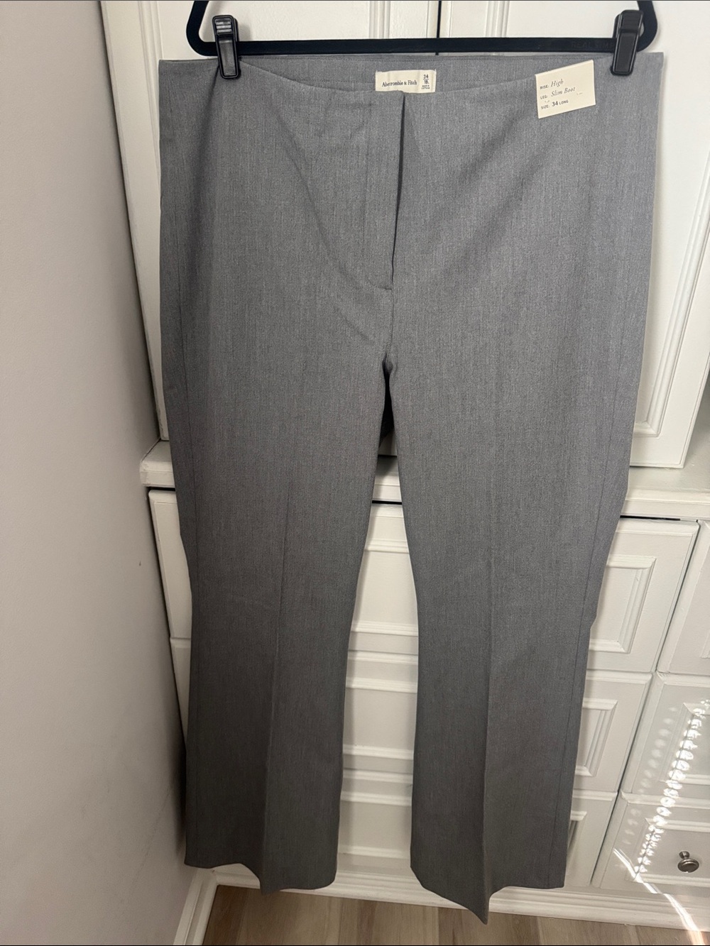 Abercrombie & Fitch Forme Gray Boot-Cut Dress Pants